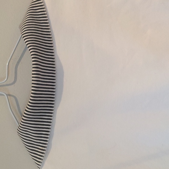 Orly White Blue Stripe Zip Up Lightweight Cotten Jacket Size Large - Picture 6 of 6